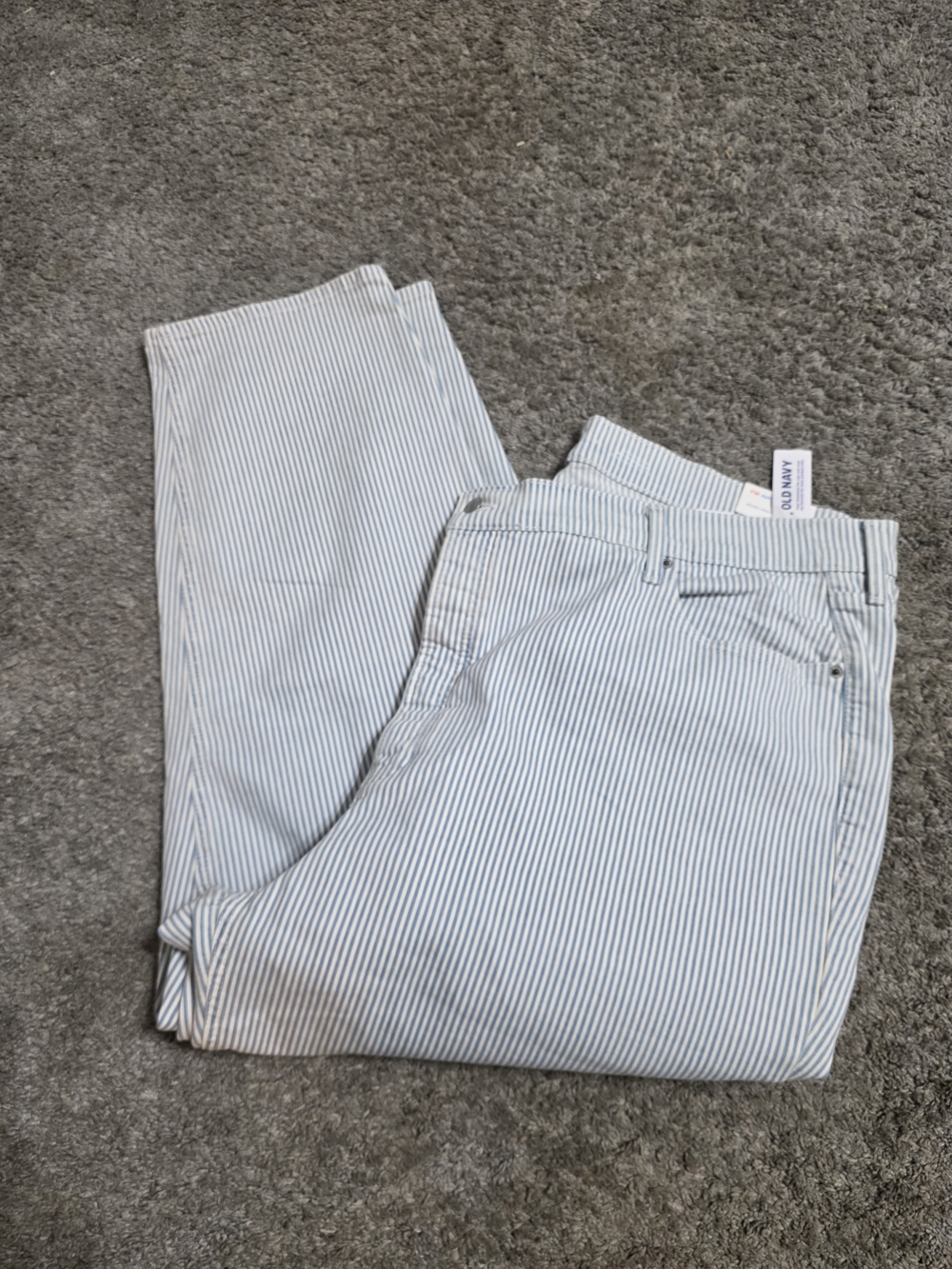 Old Navy Women’s Blue & White Pinstripe Chinos
